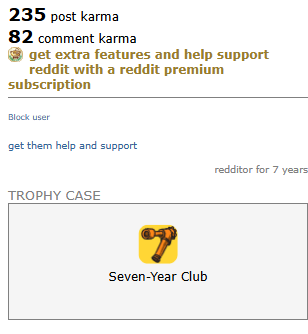 REDDIT ACCOUNT with 317 karma, Post KARMA 235 and Comment Karma 82, 7 years 7 months